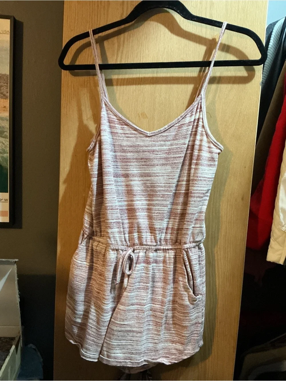 SOLD Mossimo Supply Co. Heathered Pink Strappy Romper - Picture 6 of 6